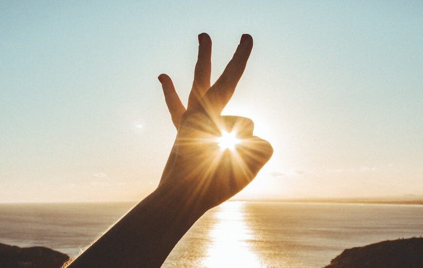 person showing fingers