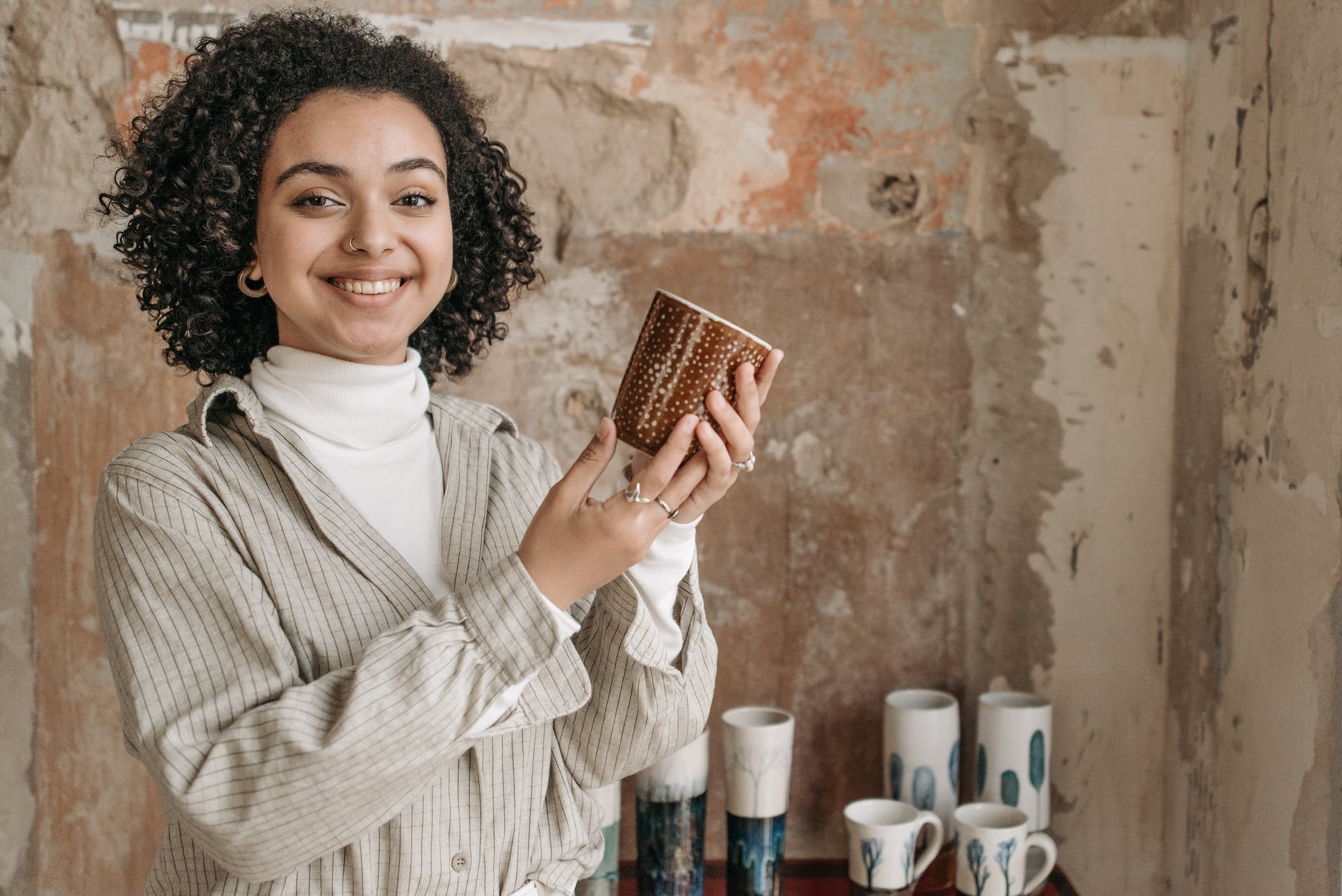 people woman coffee cup