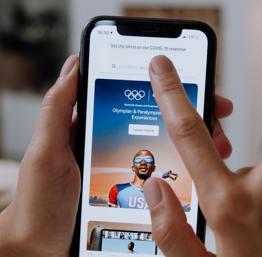 person using a smartphone